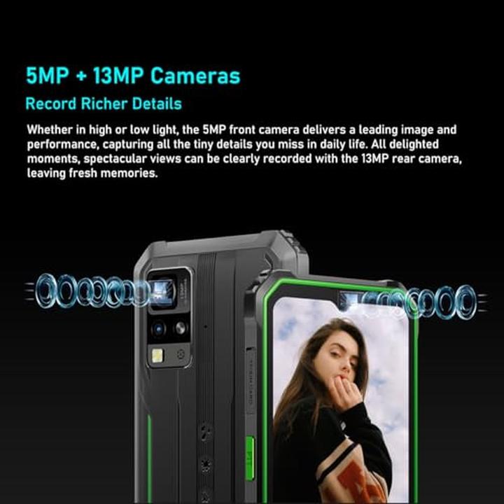 Image du produit Blackview BV4800 (Double Sim - 6.56" - 64 Go, 3 Go RAM) Vert (64 Go, Vert, 6.56")