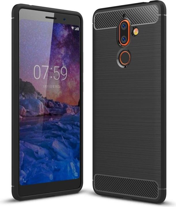 Actual product image Screenguard Nokia 7 Plus Cover Carbon Brushed Soft TPU (Nokia 7 Plus)