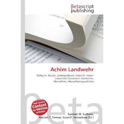 Achim Landwehr, Fachbücher von Lambert M. Surhone, Miriam T. Timpledon, Susan F. Marseken