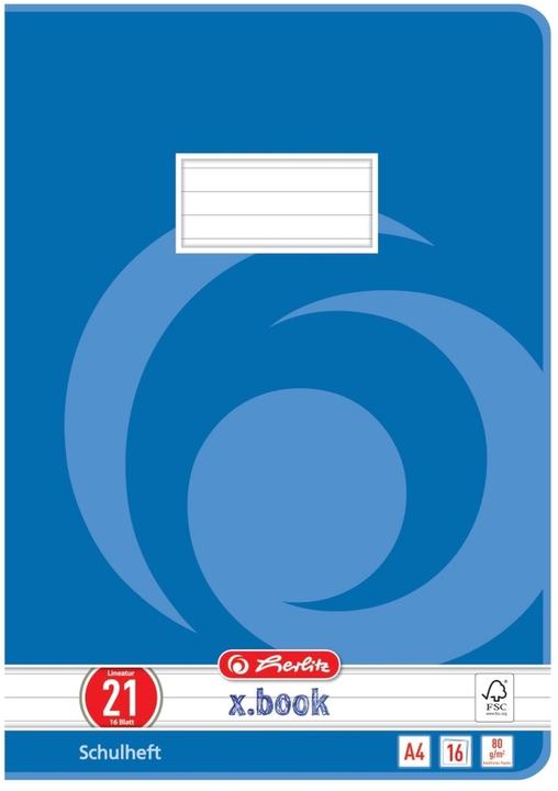 Immagine prodotto Herlitz Quaderno x.book, DIN A4, riga 21 / foderato (A4, Righe, Copertina rigida)