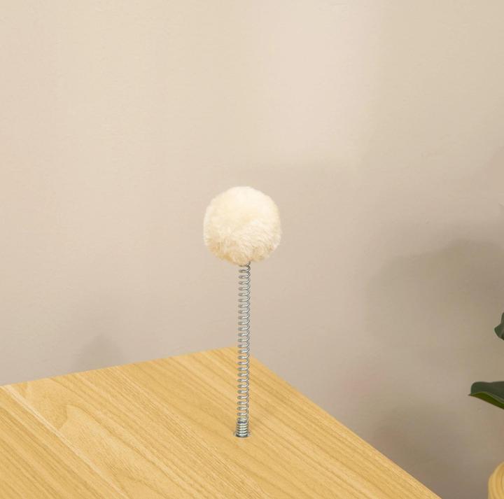 Immagine prodotto PawHut Caverna per gatti in design TV con giocattolo e cuscino, quercia, 50x28x43cm (Gatto)