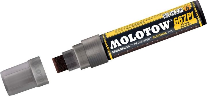 Produktbild Molotow Permanentmarker Masterpiece Speedflow nachfüllbar 667 PI 15mm kupferschwarz (Kupferschwarz, 15 mm, 1 x)