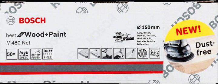 Actual product image Bosch Professional Zubehör EXPERT M480 Sanding net for random orbital sander, 150 mm, G 80, 50 pieces (80)