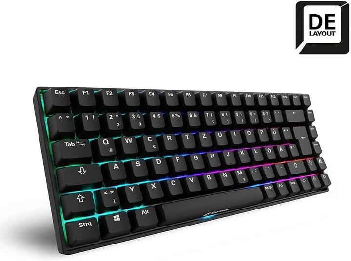 Actual product image Sharkoon SGK50 S3 PBT bk Gateron GPRO Yellow EN (DE, Cable)