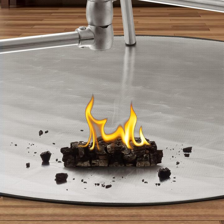 Produktbild Flasld Runde Feuerschalenmatte für Terrassen- und Rasenflächen (96 cm)
