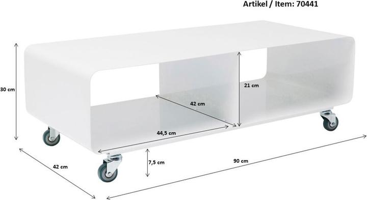 Image du produit Kare Design Buffet bas Lounge M gris 90x30cm (90 x 42 x 30 cm)