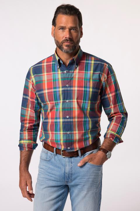 Produktbild JP1880 JP 1880 Karohemd, Langarm, Buttondown-Kragen, Modern Fit (6XL)