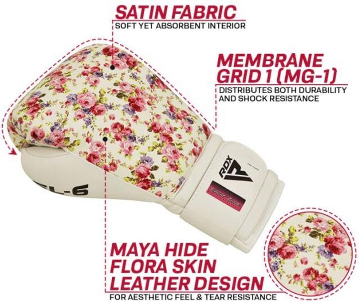 Actual product image Rdx Boxing Gloves Fl-6 White-12OZ (12 OZ, 12)