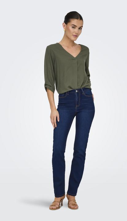 Produktbild JdY Normal geschnitten V-Ausschnitt Umgeschlagene Ärmelbündchen Top Top (S)