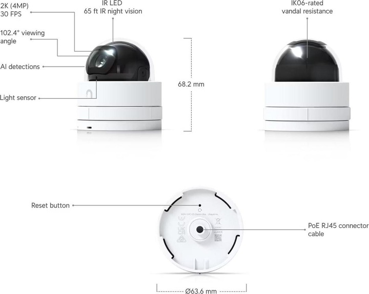 Actual product image Ubiquiti G5 Dome Ultra (2688 x 1512 Pixels)