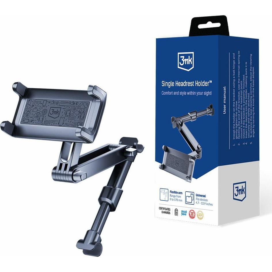 Thumbnail - 3MK Single Headrest Holder uchwyt na tablet, Smartphone Halterung, Schwarz