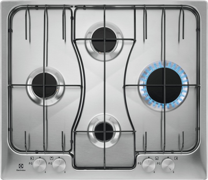 Produktbild Electrolux RGG 6242 LOX Kochfeld Schwarz, Edelstahl Einbau-Gasherd(e) 4 Kochstellen