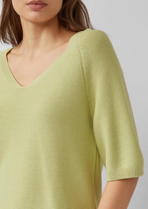 Produktbild s.Oliver Strickpullover aus Baumwollmix mit V-Ausschnitt (48)