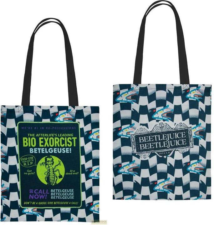 Actual product image Cinereplicas Beetlejuice carrier bag Call Beetlejuice