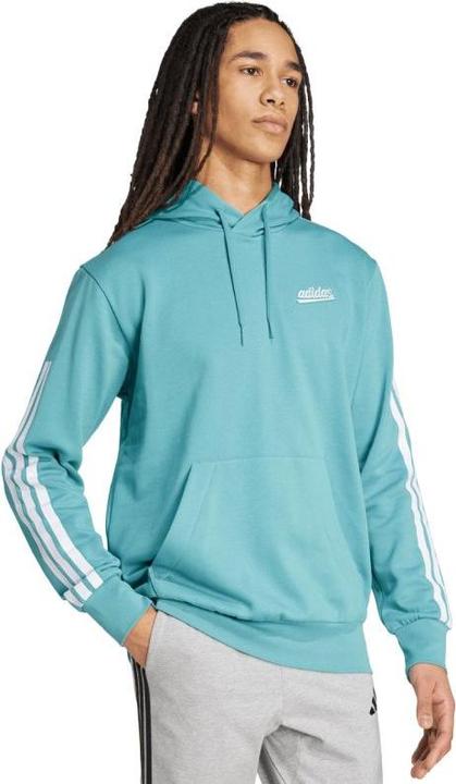 Produktbild Adidas Herren-Sweatshirt mit farbigem Schriftzug in Blau (S)