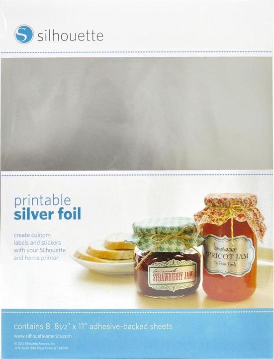 Actual product image Silhouette Printable silver foil