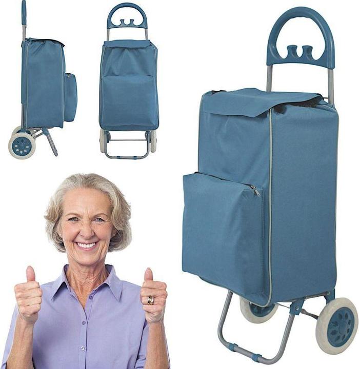 Produktbild ProWorld Shopping Bag On Wheels With Frame 40l Blue