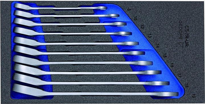 Produktbild Gedore 1500 CT1-7 UR Satz Maulschlüssel mit Ringratsche umschaltbar in Check-Tool-Modul (8 mm, 19 mm, 15 mm, 10 mm, 7 mm)