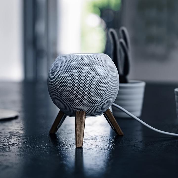 Produktbild PhoneLook Ständer für Apple HomePod Mini aus massivem Tripod Tischhalterung Metall Konstruktion (1 Stk., Ständer)
