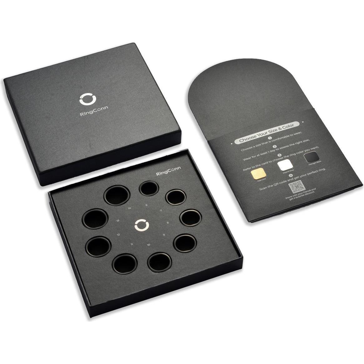 RingConn Smart Ring Sizing Kit, Smart Ring Zubehör, Schwarz