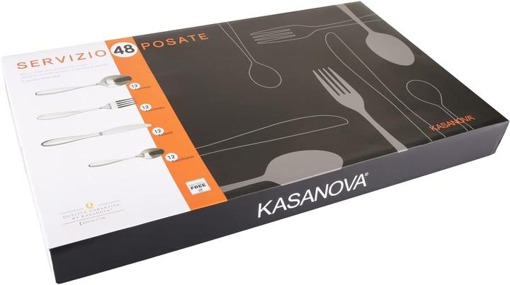 Immagine prodotto Kasanova Set di posate 48 pezzi senza nichel (48 pz., Set di posate)