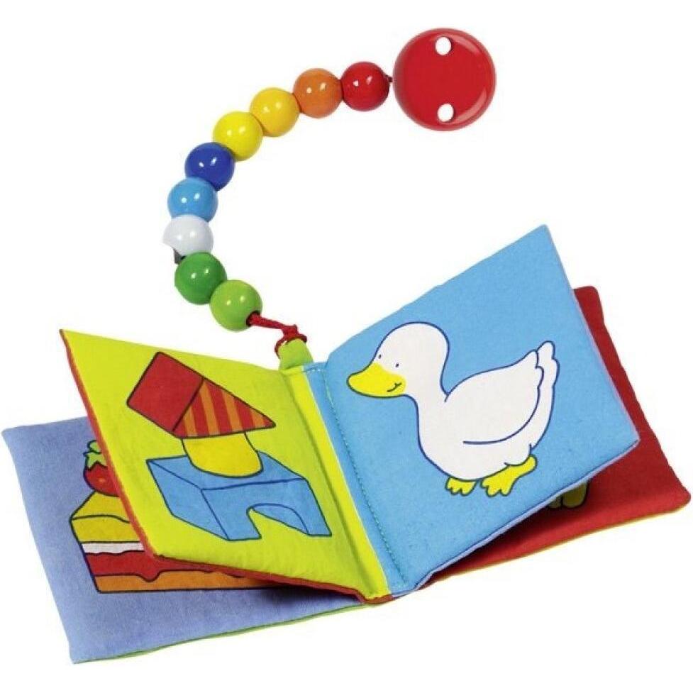 Thumbnail - Heimess, Babybücher, Textilbuch mit Perlenkette (Deutsch, Französisch, Italienisch, Englisch)