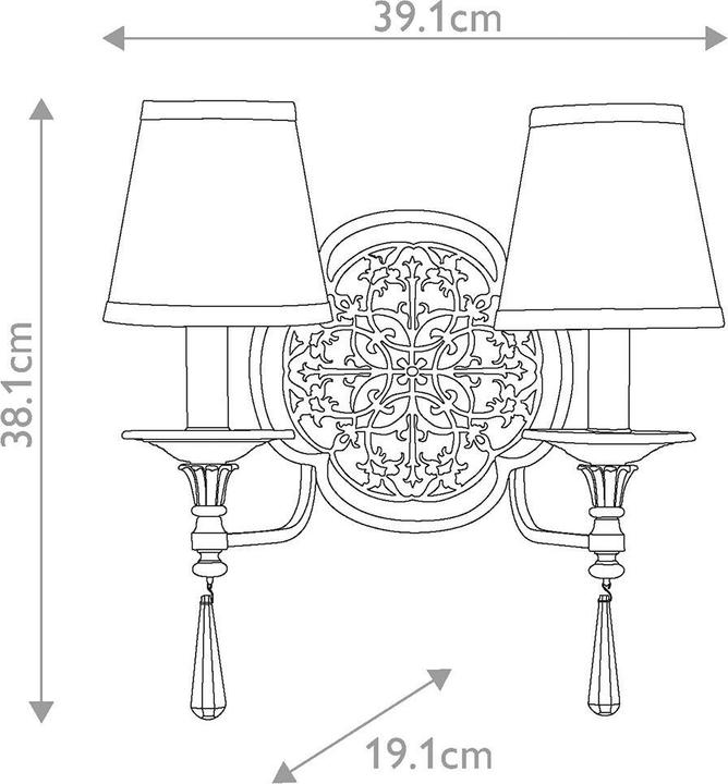 Immagine prodotto Elstead Lighting Marcella applique E14 doppio British bronzo, bronzo ossidato (E14, IP20)