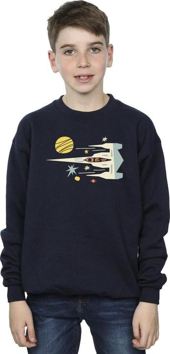 Actual product image Star Wars Boys The Mandalorian Cutout Ship Sweatshirt (128)