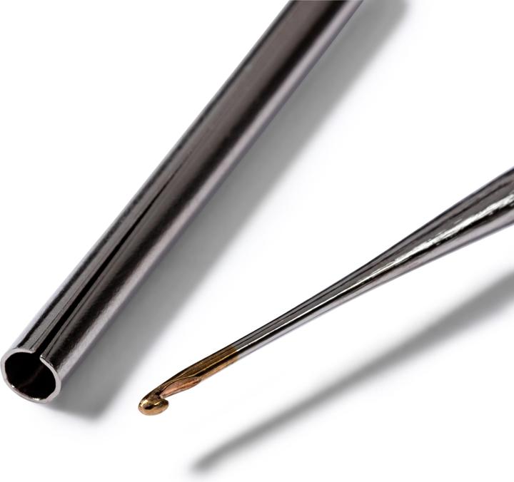 Productafbeelding Prym Haaknaald met Record softgrip, zilver 1,00 mm, kaart