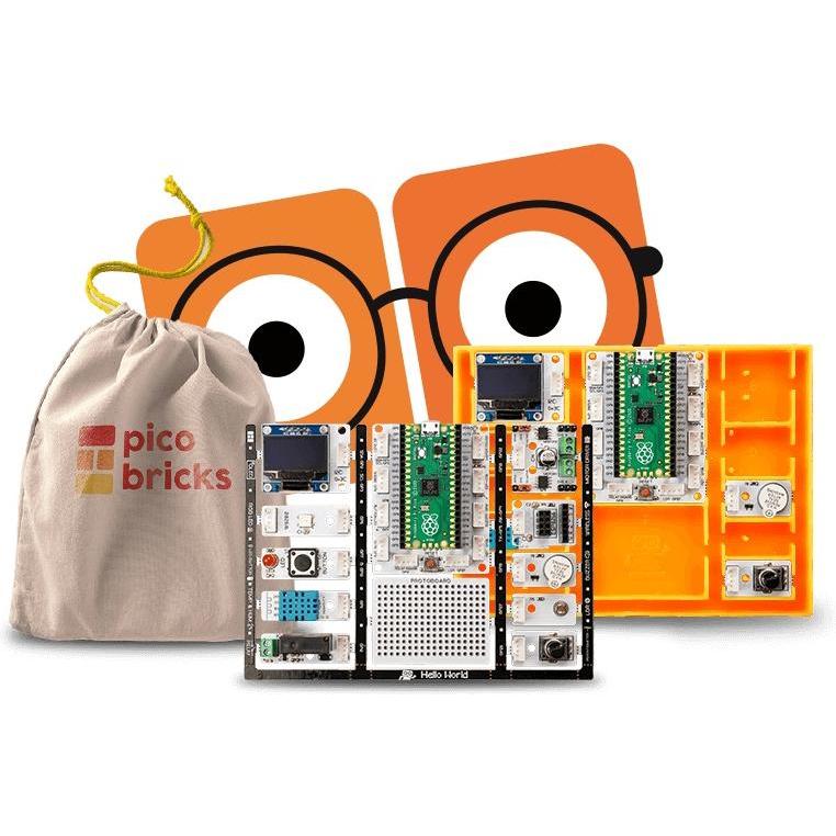 Picobricks Kit Pico Bricks Programmazione e kit di sviluppo elettronico (kit base), Scheda + Kit di sviluppo
