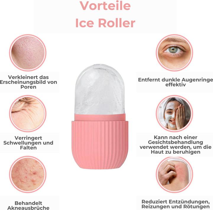 Actual product image Vanessa Beauty Ice Face Roller Pink