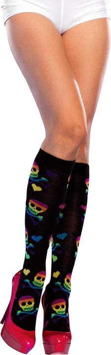 Produktbild Leg Avenue Kniesocken - Totenkopf Regenbogen