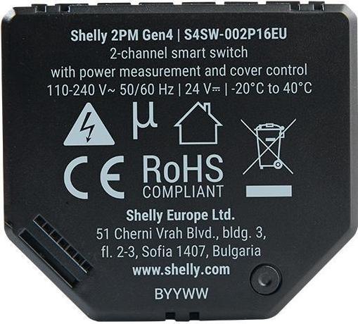Actual product image Shelly 2PM Gen4 (Switch actuator)
