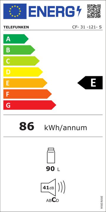 Energie-Label Telefunken CF-31-121-S (90 l)
