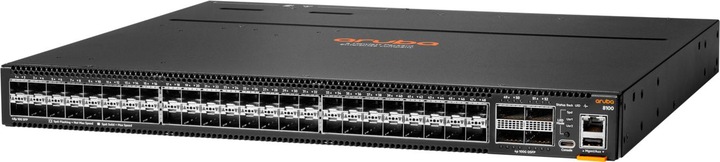 Actual product image Aruba HPE Networking CX8100 48x10G SFP+ 4x40/100G QSFP28 FB 3Fan 2AC PSU SW Bundle EU en (52 Ports)