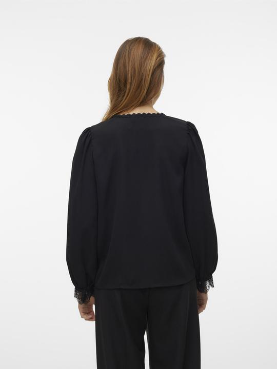 Image du produit Vero Moda Coupe normale Encolure en V Manches avec bouton Coupe volumineuse des bras Top Blouse (XS)