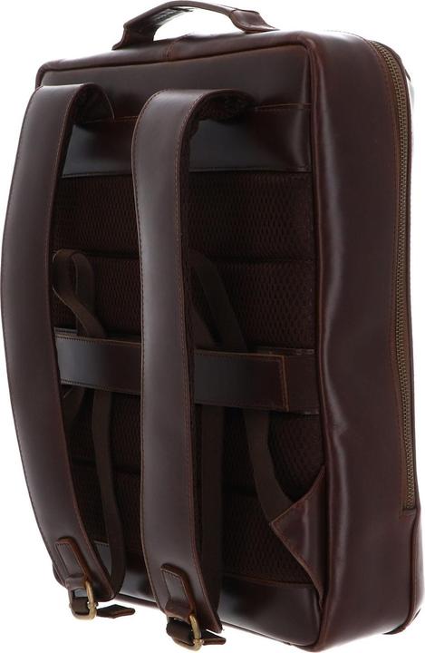 Actual product image Buckle & Seam Leder Rucksack Mik Braun/Blau