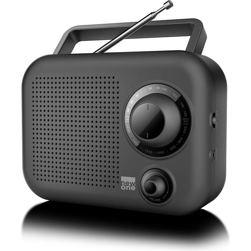 Thumbnail - New One R210 Radio Tragbar Analog (FM, MW), Radio, Schwarz