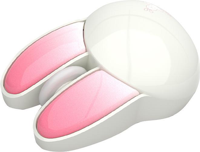 Actual product image Mofii Wireless Mouse + Bluetooth Rabbit M6DM Oil Painting (White-Pink)