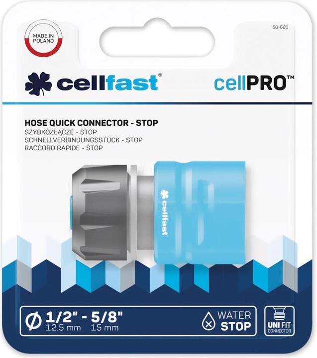 Produktbild Garden Lights - SCHNELLVERBINDUNGSSTÜCK - STOP - IDEAL LINE™ PLUS - 1/2" - 5/8" (Schlauchverbinder)