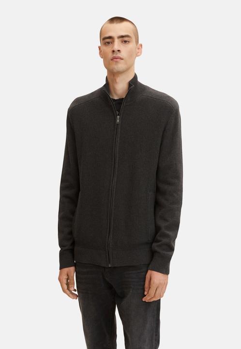 Produktbild Tom Tailor Jacke Strickjacke mit Stehkragen und seitlichen Eingrifftaschen (S)