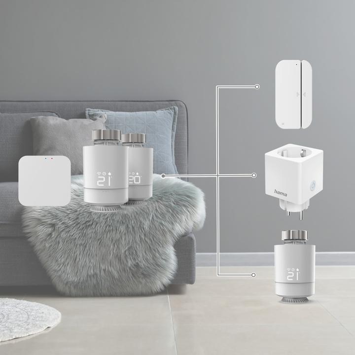 Productafbeelding Hama Slimme WLAN-verwarmingsregeling, 2x slimme radiatorthermostaat + regelcentrum