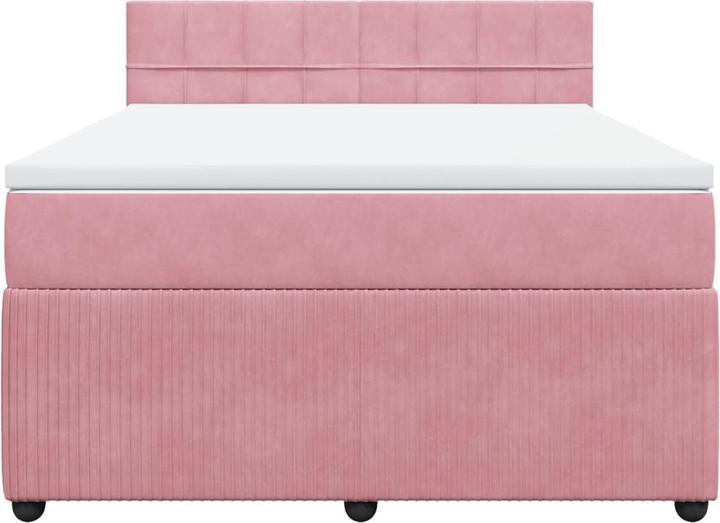Actual product image vidaXL Bo x springbett mit Matratze 160 x 200 cm Samt (160 x 200 cm)