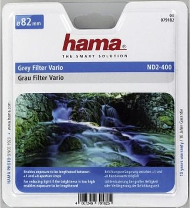 Actual product image Hama Vario ND2-400 (82 mm, Neutral density filter, 82 mm)