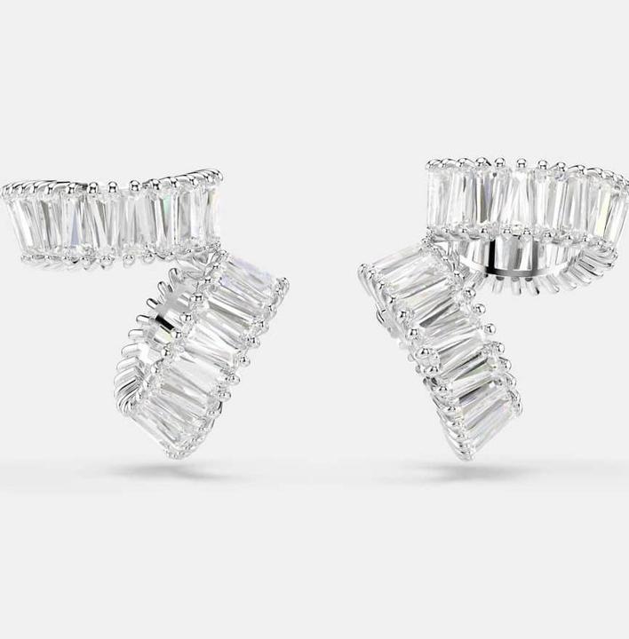 Produktbild Swarovski x Ariana Grande Ohrspangen Baguette Schliff Weiss Rhodiniert (Swarovski Metall)