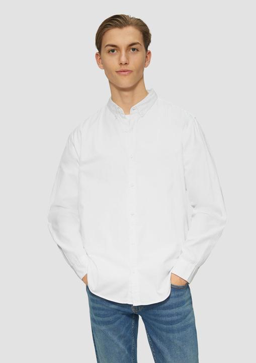 Produktbild S.Oliver Hemd Regular Fit: Gewaschenes Twillhemd mit Logostickerei (S)