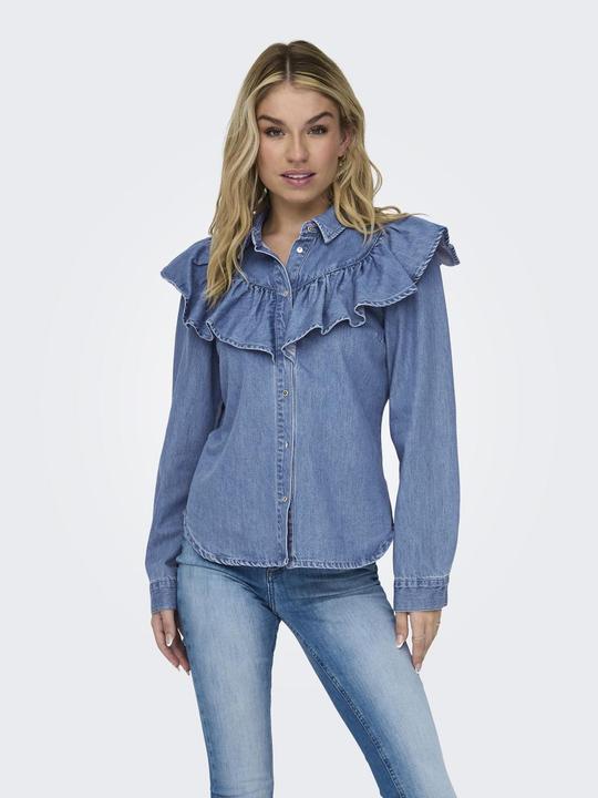 Immagine prodotto Only ONLINDIGO LS FRILL DNM SHIRT QYT Camicia in denim (L)