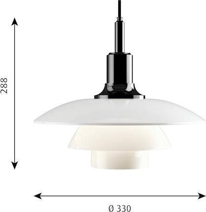 Actual product image Louis Poulsen Ph 3 1/2-3 glass pendant light (E27, 682 lm)