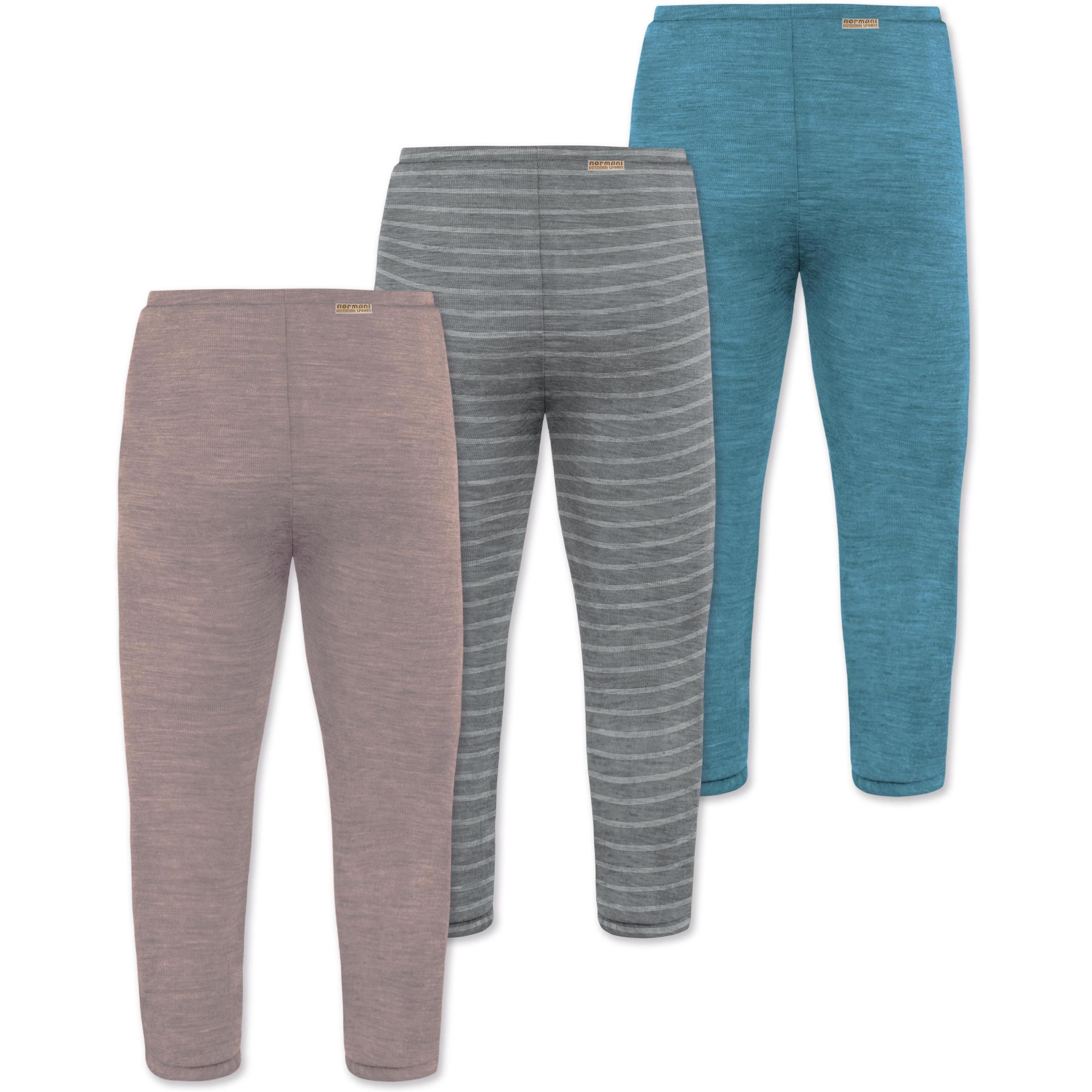 Thumbnail - Normani, Herren, Funktionsunterhose, 3er Pack Baby Merino Unterhose mit Füssen - 9543 (56), Blau, 56