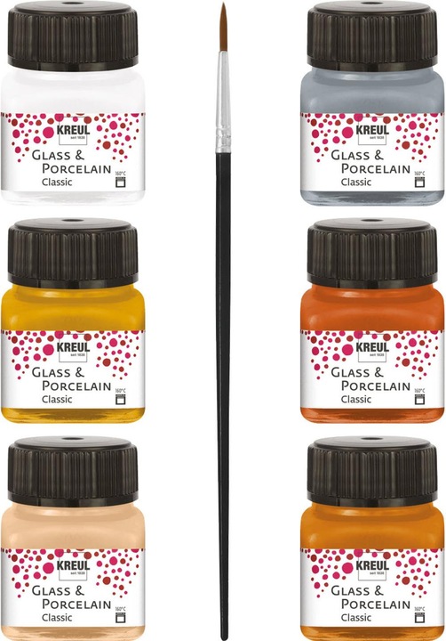 Immagine prodotto Kreul Vetro e porcellana (Argento metallizzato, Oro Metallico, Rame metallico, Bronzo metallizzato oro, 120 ml)